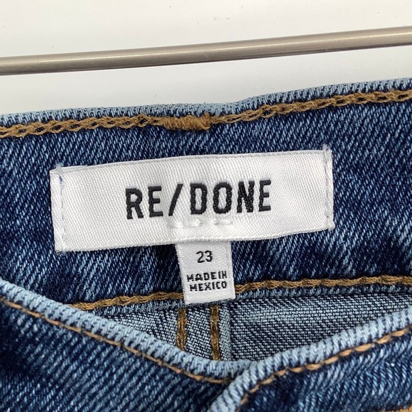 NEW! RE/DONE Size 23 70s Stove Pipe Denim Jeans True Indigo $275 msrp I6-8 - Picture 4 of 10